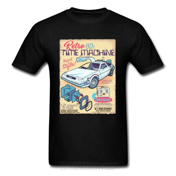 

retro 80s back to the future delorean tshirt doc brown marty black tees fiction movie designer hooded sweatshirt hoodie men t shirt