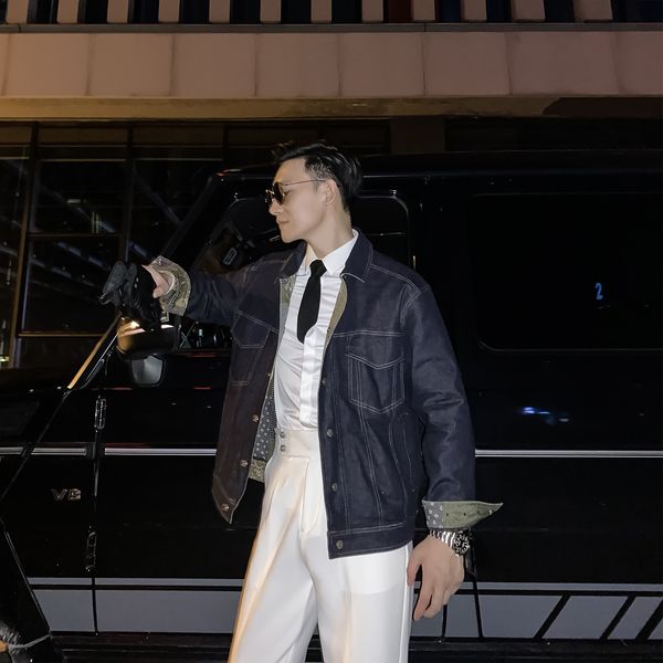 

daio ethan korean versatile casual coat men's slim work clothes pocket lapel jacket trend