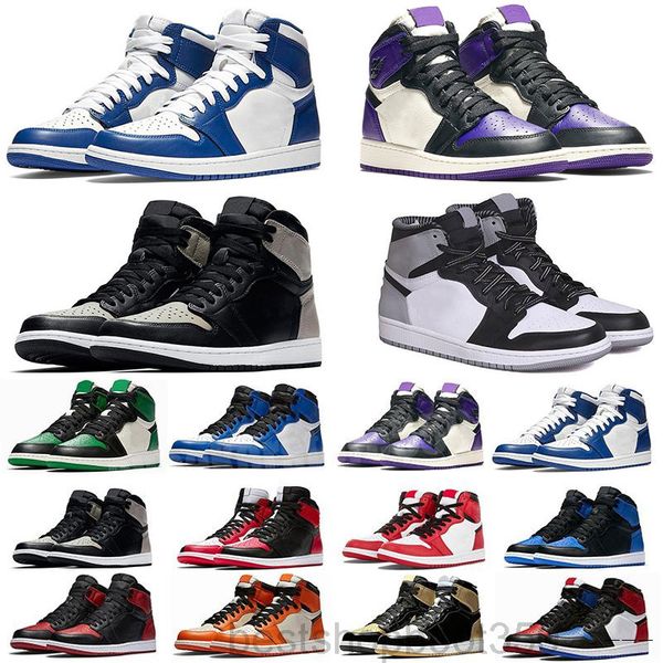 

new 1 1s high chicago 3 shattered og bred toe banned game royal shoes men 1s man sneaker shoe shadow sneakers ff9q