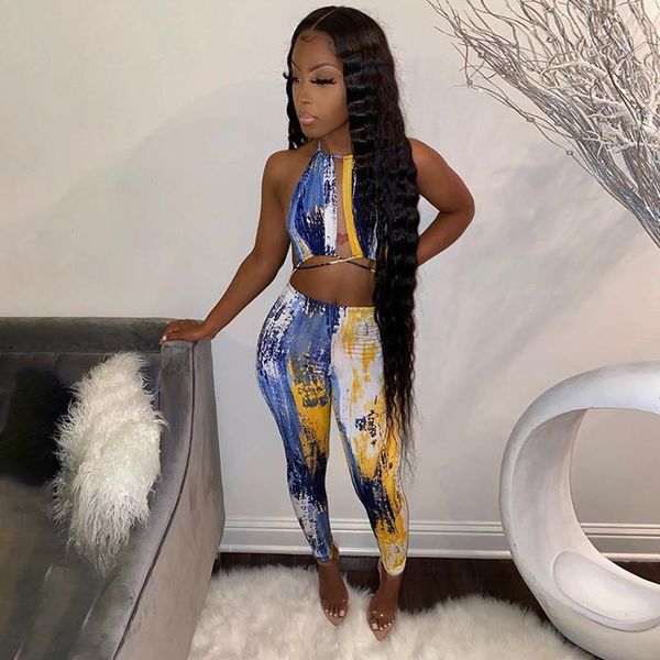 

hollow out lace-up tie dyeing print jumpsuit ronpers club party wear 2020 backless off shoulder bodycon jumpsuit1, Gray