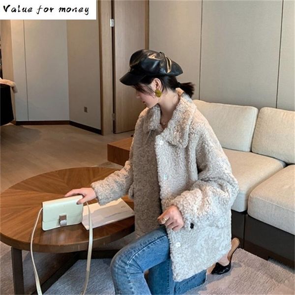 

fur natural coat women 100% wool jacket women clothes 2020 parka real fur winter coat real leather jacket 2020tw32 yy2406, Black