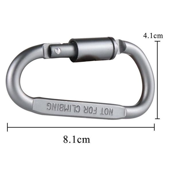 

50pcs/lot aluminum alloy d-shape carabiner travel kit camping equipment survival gear camp mountaineering hook outdoor c jlluec