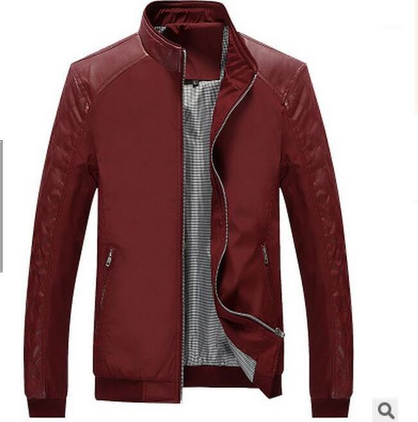 

wholesale 2020 new spring of youth jacket thin pu leather stitching han edition cultivate one's morality leisure trend1, Black;brown