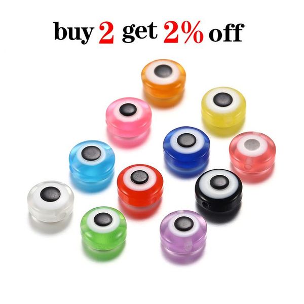 

50 шт. / лот 8-11 мм овальные бусины с evil eye beas beas spacer spacer spacer spacer beas для браслета diy ювелирные изделия выводы acc bby