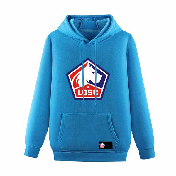 

lille losc mens pullover hoodie sweatshirts, lille losc soccer hoodies sweatshirts training football jackets men's hoodies sweatshirts, Black