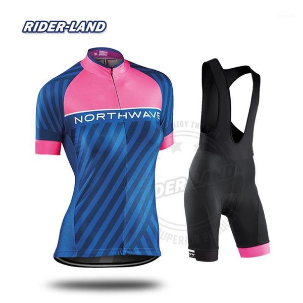 

racing sets women cycling clothing 2021 summer short sleeve set ladies bib bicycle clothes breathable suit1, Black;blue