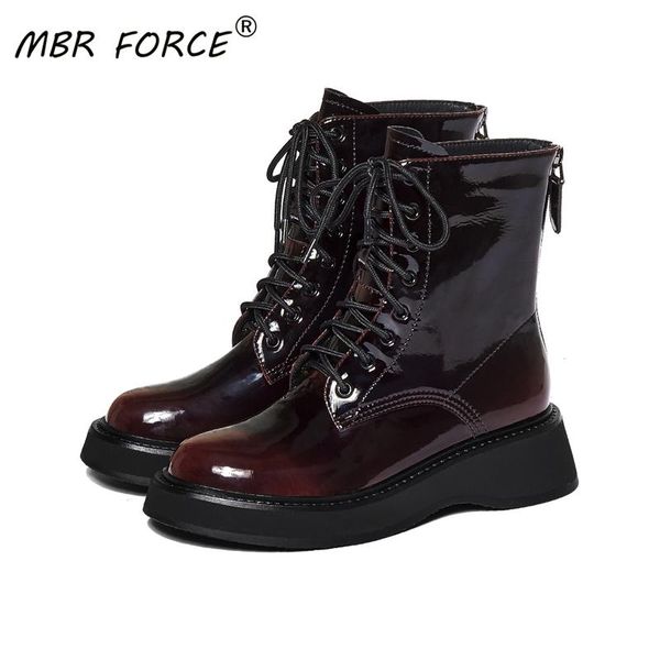 

mbr force fashion women retro gradient detachable bag ankle classic boots thick bottom woman girls casual all-match, Black