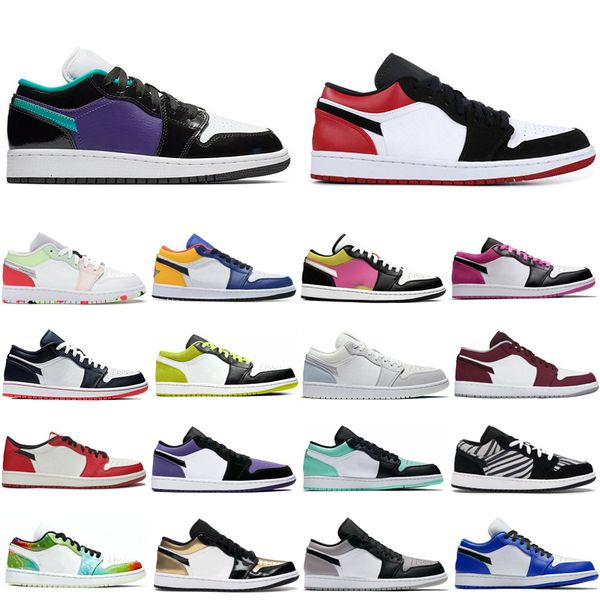 

chicago varsity red obsidian fashion men low 1 1s basketball shoes court purple paris shadow unc sports sneakers mens trainers shoes 5.5-12, White;red