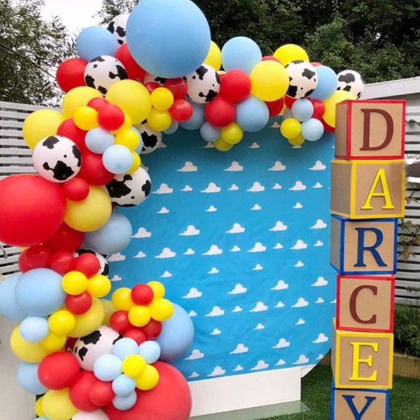Luftballons mit Spielzeug-Thema, Girlanden-Ballons-Set, Konfetti-Ballonbogen, Party-Ballons für Kindergeburtstage