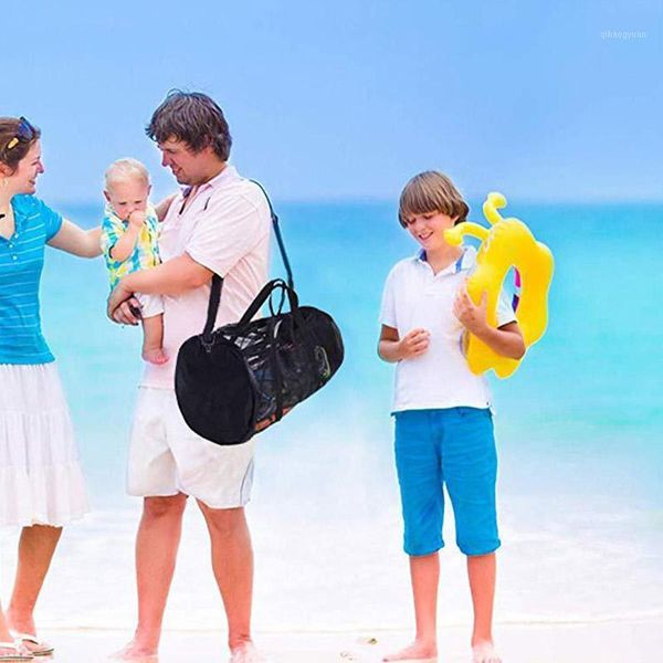 

1pcs beach storage bag foldable mesh large capacity durable beach bags gq1