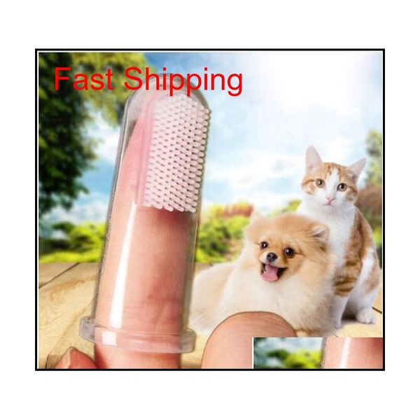 

pets supplies dog cat toys soft finger brush dog toothbrush bad breath dental care tartar pet dog cat cleaning too qylelr bdenet