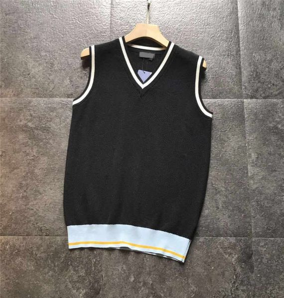 

fashion men's sweater vest autumn and winter new v neck sweater women couple loose trend sweatshirts sleeveless size -2xl1, White;black