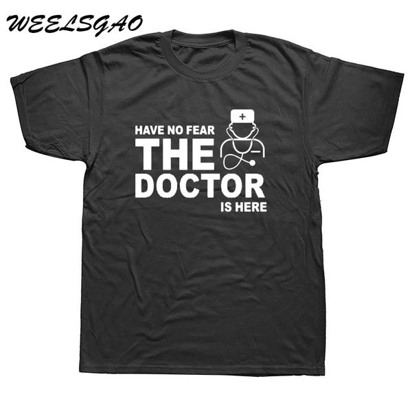 

sport have no fear the doctor is here t shirt men summer fashion short sleeve cotton doctor t shirts men camisetas t-shirt