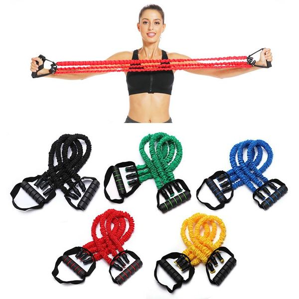 

resistance bands 3 tubes chest expander elastic rubber rope fitness gym exercise home workout non-slip pull unisex