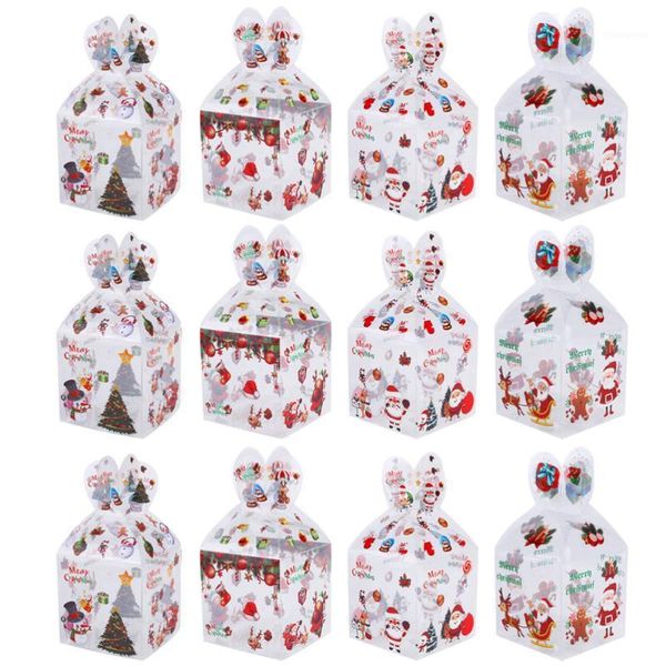 

12pcs cartoon gift boxes gift holders festive candy boxes for decor apple1