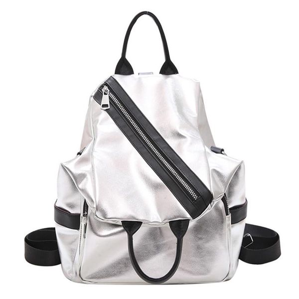 

women backpacks silver tide brand girl school bag travel multifunction backpack leather waterproof women bag luxury shoulder