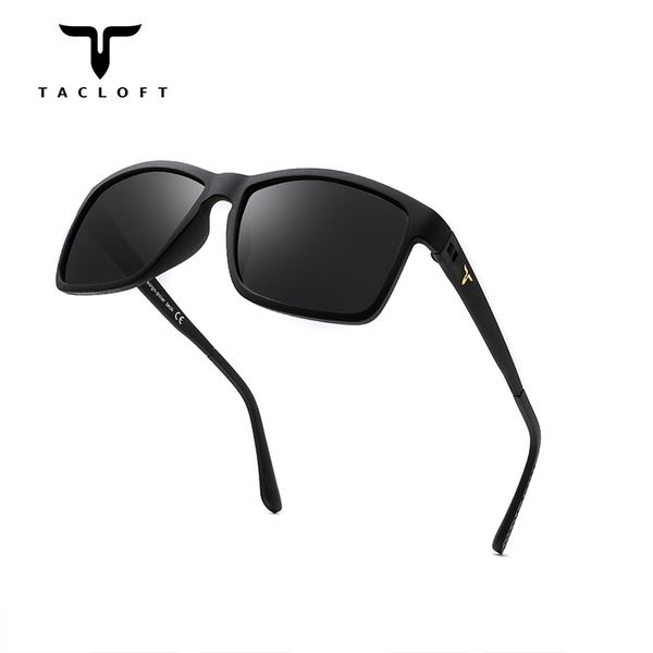 

tacloft classic polarized sunglasses for men hd tr90 durable unbreakable frame tr004, White;black