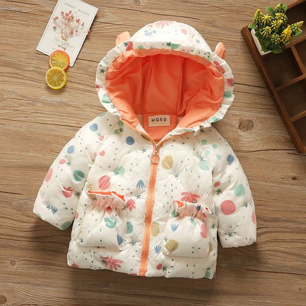 

winter 2020 new down jacket 3-year-old girls' cotton padded clothes 2-year-old, Black
