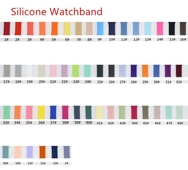 

soft silicone smart strap watch band for smartwatch 54 colors