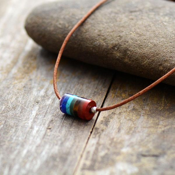 

пары ожерелья ювелирные изделия чакра кожа чокеры ожерелье lovers punk подвеска рэйки ожерелья юбилейные подарки dropship jllqvg ffshop2001, Golden;silver