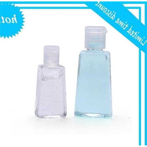 

30ml 60ml trapezoidal disposable gel hand sanitizer travel mini plastic empty bottle with flip cap makeup shampoo bottles sn3044
