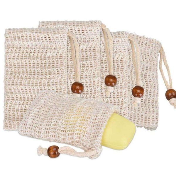 

fashion nice natural ramie shower exfoliator sponge pouch comfortable blister mesh soap saver bag foaming net