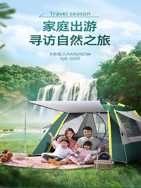 

tent outdoor camping thickened rainproof outdoor rainproof automatic camping equipment full set of ultra light1