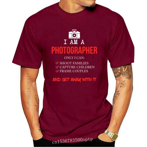 

Interting T-shirt I am a photographer, camera meme gift, new, White;black