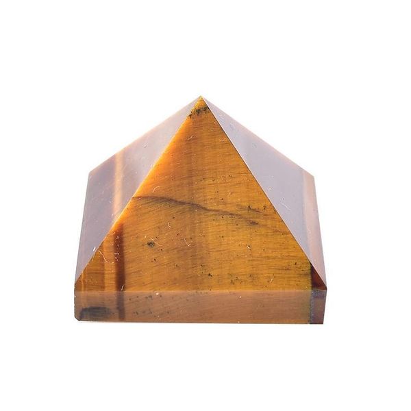 

natural tigers eye pyramid gemstone reiki chakra crystal point healing stone handmade polished ornaments ore miner qylvkf, Black