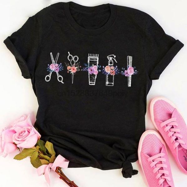 

hairdresser equipment with flower t-shirt sport hooded sweatshirt hoodie