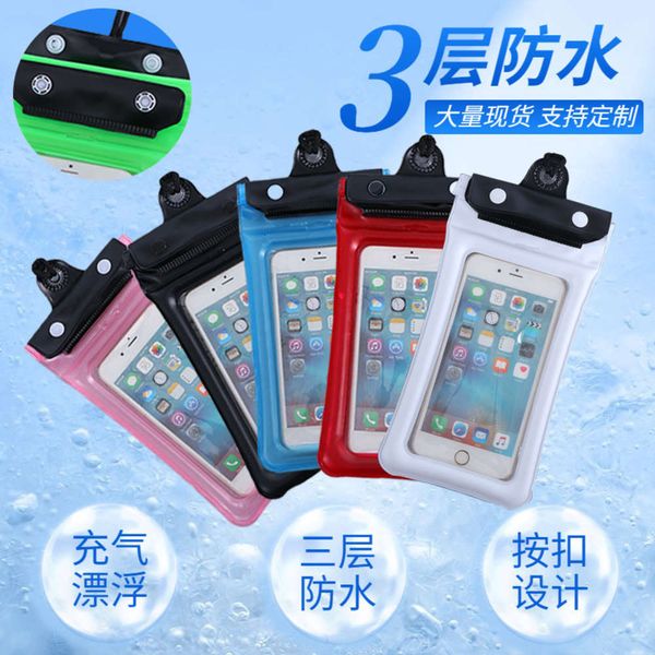 

sealed cover large screen transparent floating touch outdoor pvc inflatable mobile phone waterproof bag
