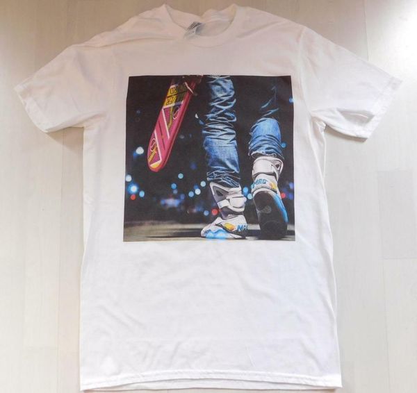 

back to the future white size s xxxl 80s marty mcfly board air mag new summer unny novelty hip hop rock hooded sweatshirt hoodie men t shirt
