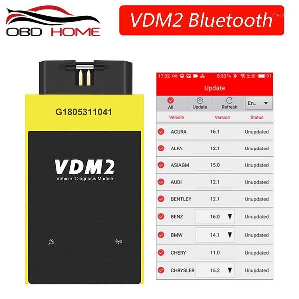 

car accessories obd2 ucandas vdm2 full system v5.2 bluetooth wifi obd2 for android vdm 2 code scanner pk easydiag update