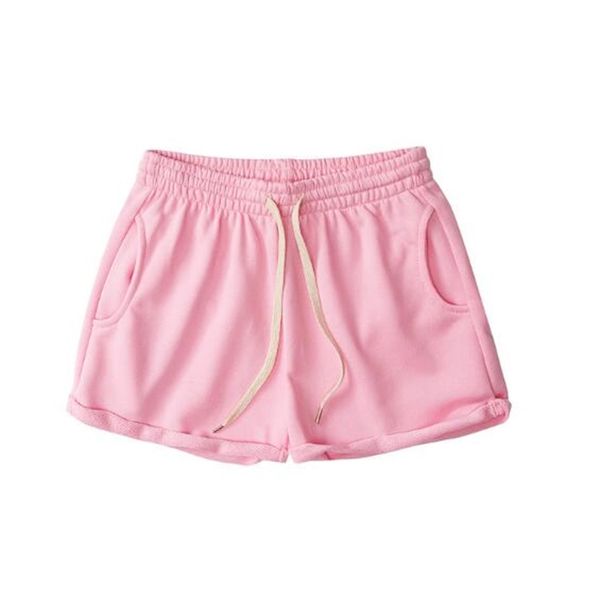 

2021 new women's summer elastic waist running workout fitness dry shorts with drawstring, White;black