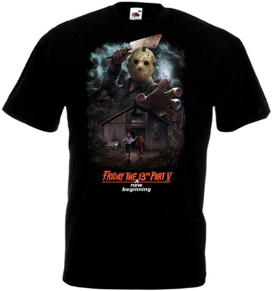 

friday the 13th v42 t shirt black movie poster all sizes s-3xl men short sleeve t-shirt middle aged tee sport hooded sweatshirt hoodie