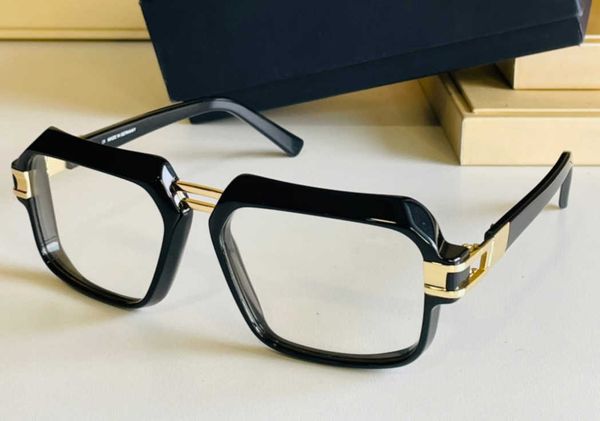 

6004 shiny black gold square eyeglasses vintage optical glasses frame transparent lens men fashion sunglasses frames with box