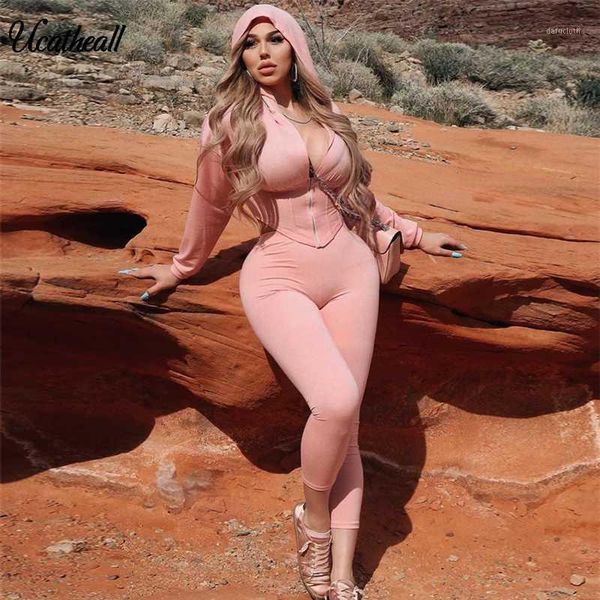 

casual hoodies spring tracksuit women 2 piece set women zipper neck sweatshirt + pencil pants female slim waist two piece set1, White