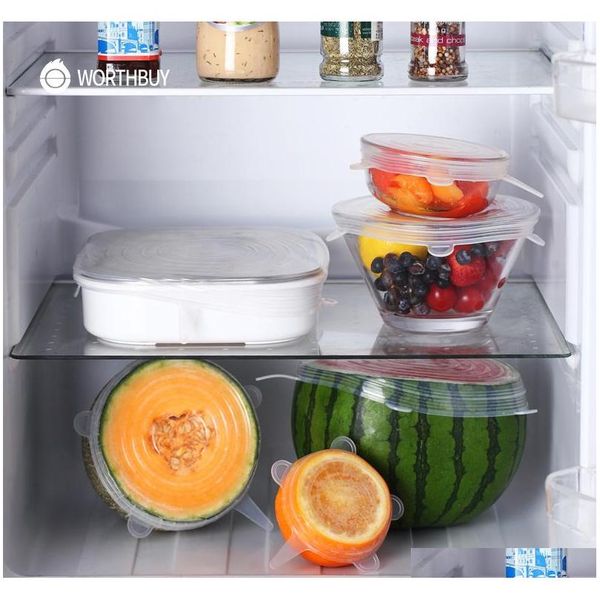 

kitchen accessories 6 pcs per set universal sile cover fresh keeping sile stretch lids caps f qylwrh bdetoys