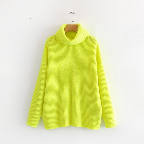 

[ewq] spring autumn new pattern turtleneck collar long sleeve solid knitting pulloveres casual sweater women 19c-a117 201031, White;black