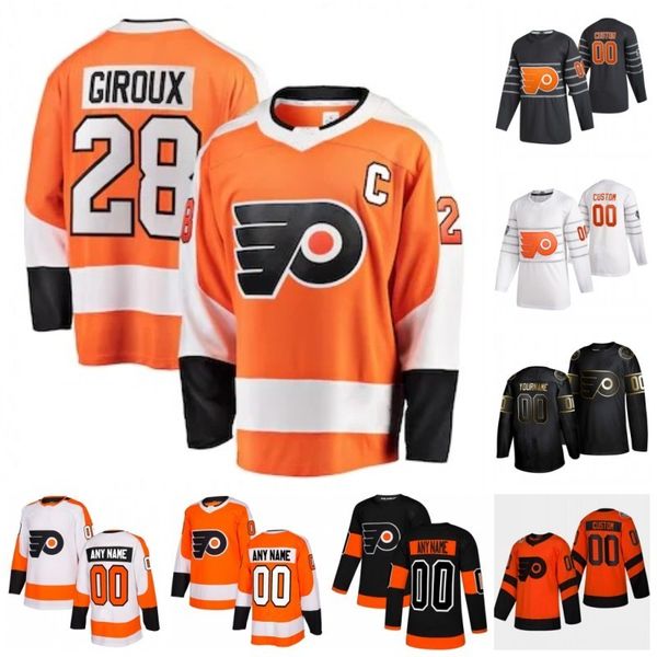

custom men women youth hockey jerseys claude giroux carter hart shayne gostisbehere gritty travis konecny ivan provorov nolan patrick stitch, Black;red