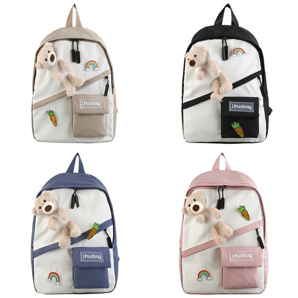 

large capacity for female students schoolbag 2020 new chic yuansuo backpackstyle schoolgirl nylon large capacity backpack for female student