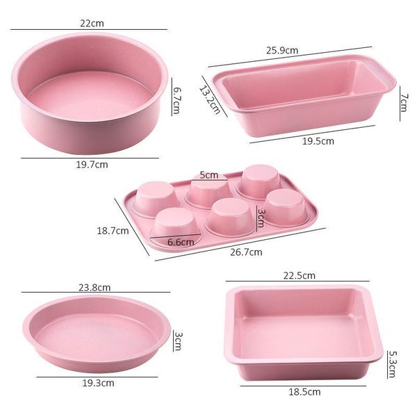 

maifan stone pink cake mold bread cake non-stick tray muffin baking carbon steel baking pan square round bak qylgvc