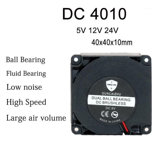 

dc 5v12v24v 4010 40x40x10mm centrifugal turbine blower ball bearing fluid bearing 7500rpm 3d printer cooling fan1