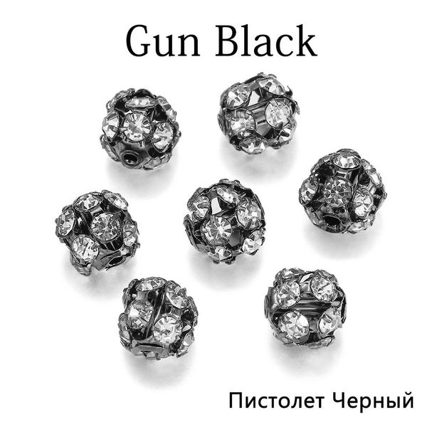 

30pcs lot copper plated glass rhinestone ball bead imitate crystal round spacer loose beads for bracelet jewelry making supplies h jllsst, Silver