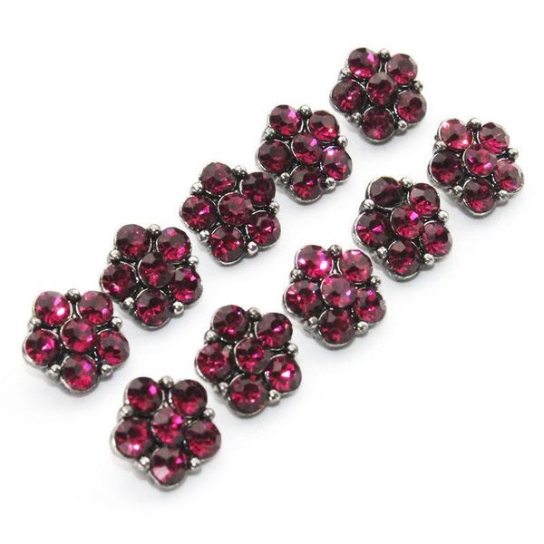 

6 colors 10pcs lot crystal 12mm metal snaps button for women's bracelet metal snap earrings jewelry h jllpkn