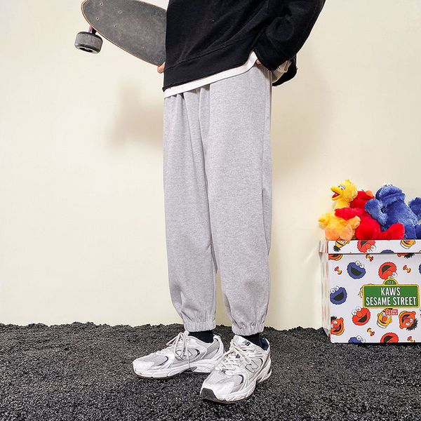 

2021 new new gray spring sports pants of most velvet men guard the fashion foot track marks loose in shipping lanes y27s, Black