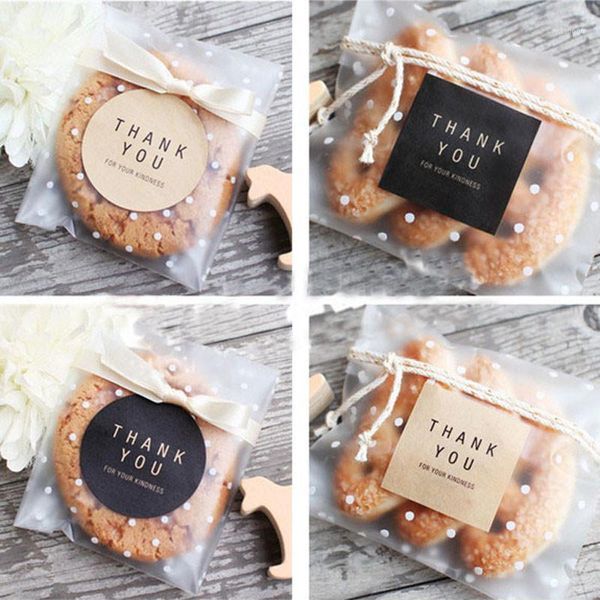 

108pcs packaging gift box sticker candy dragee box chocolate cake cookie bag kraft paper sticker gift bags wrapping supplies1