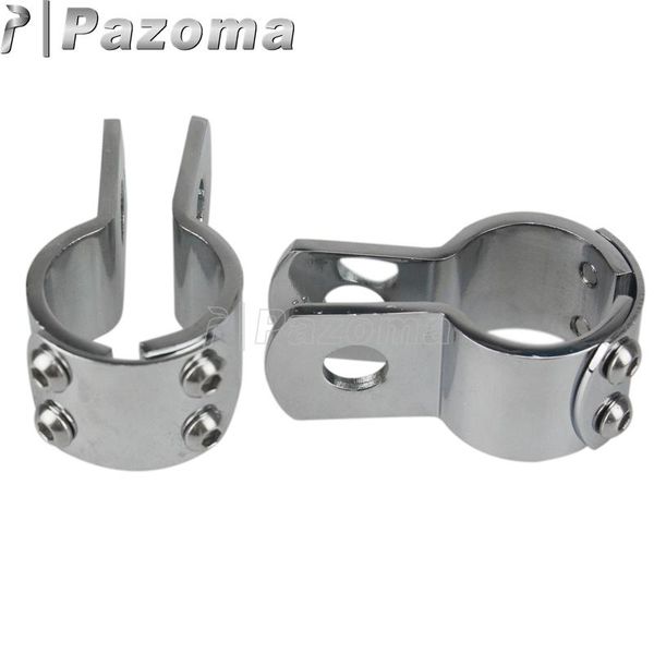 

universal chrome supermoto 1 1/8" footpegs mount crash bar clamps motorcycle 1 1/4" engine guard clamps 1/2"