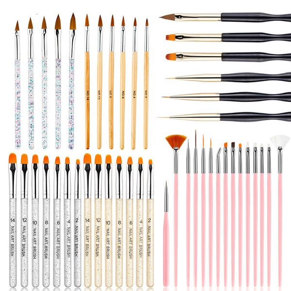 Avrupa ve ABD Sıcak Satış Tırnak Fırçalar Moda Nail Art Salon Çizim Kalemler Kristal Tırnak Araçları Setleri