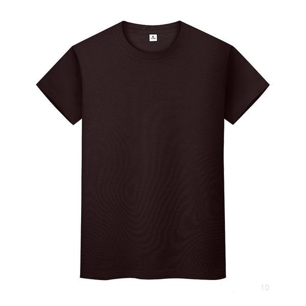 

new round neck solid color t-shirt summer cotton bottoming shirt short-sleeved mens and womens half-sleeved tjm4io